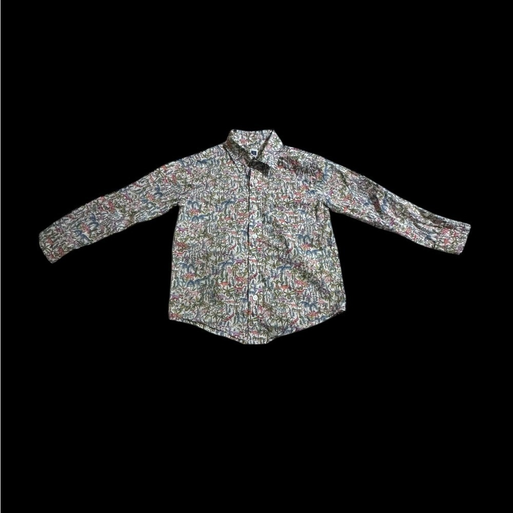 Janie and Jack Colorful Dino Print Shirt